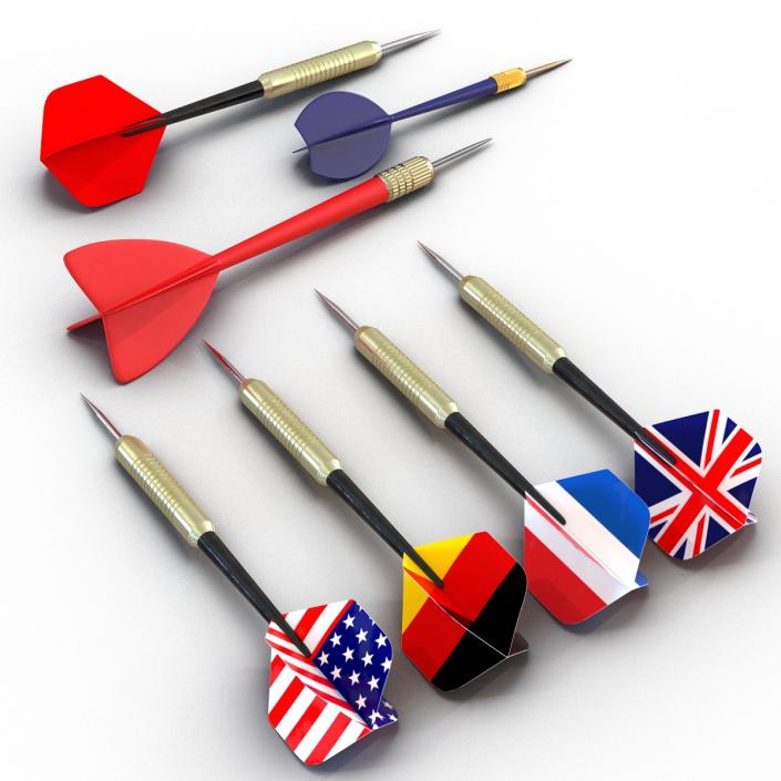 3D Dart Needles Collection model