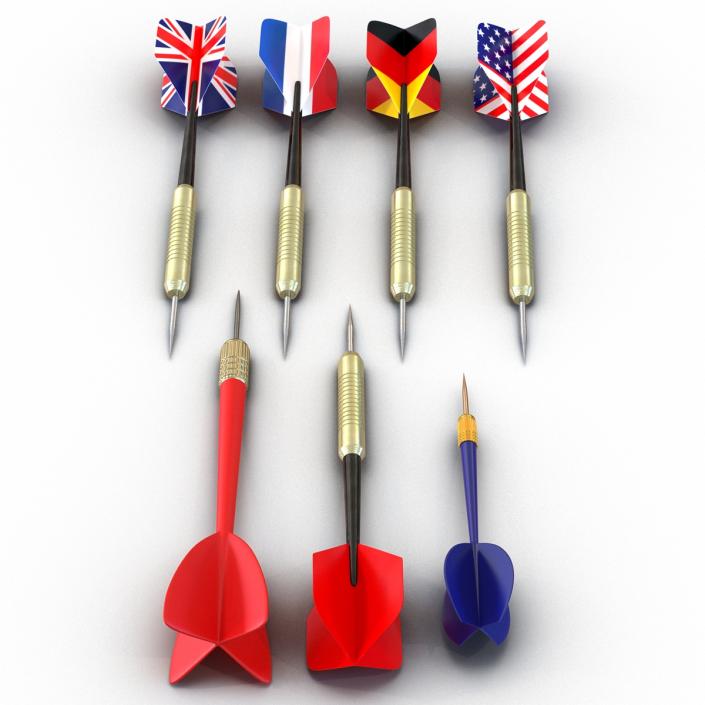 3D Dart Needles Collection model