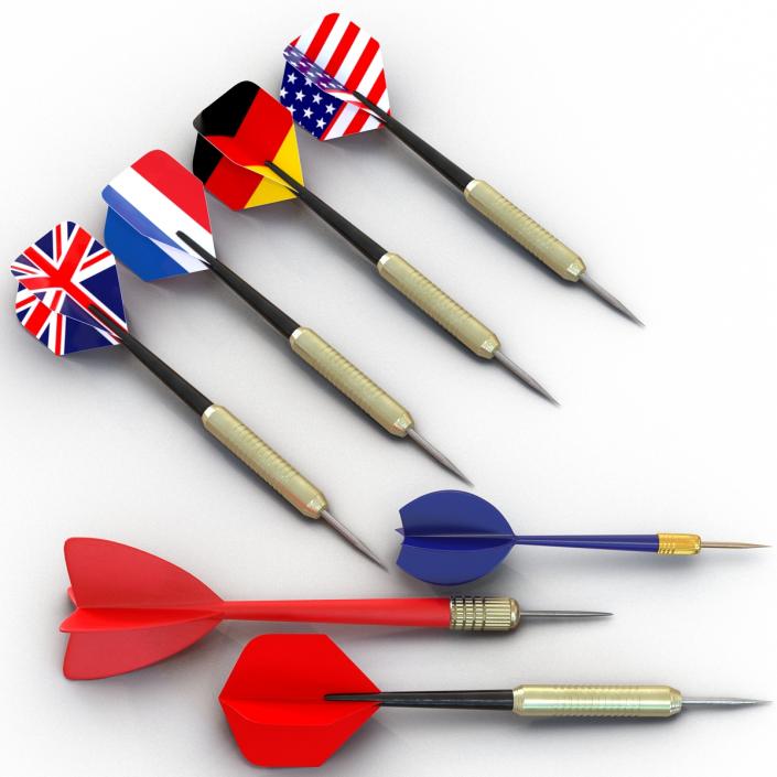 3D Dart Needles Collection model