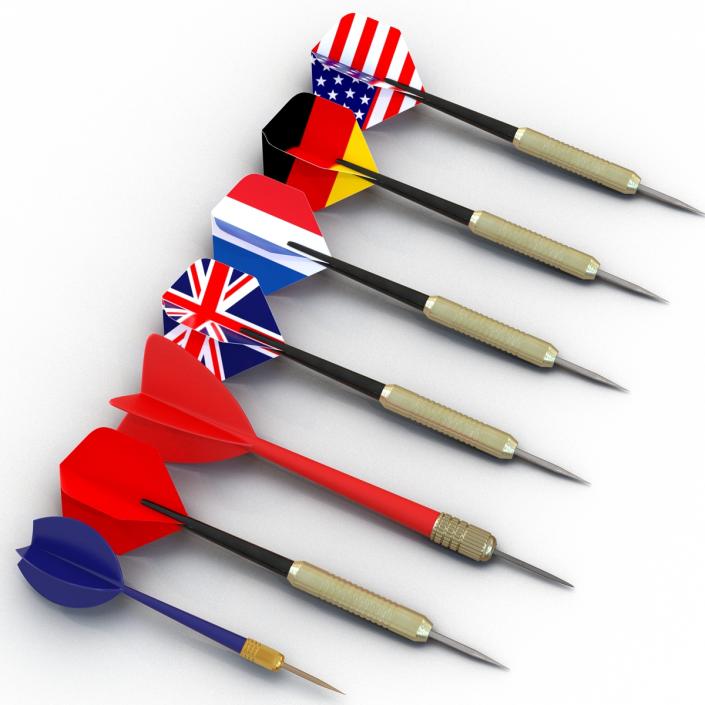 3D Dart Needles Collection model