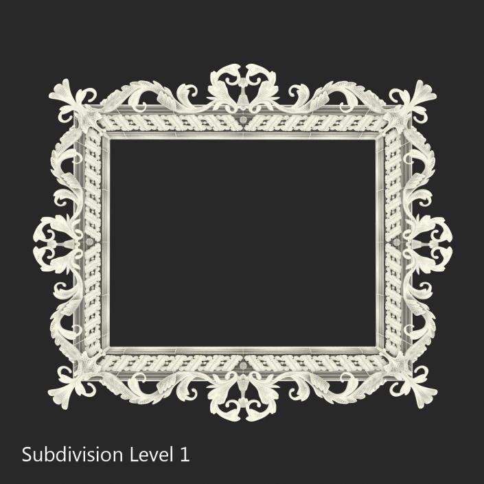 3D Baroque Picture Frame