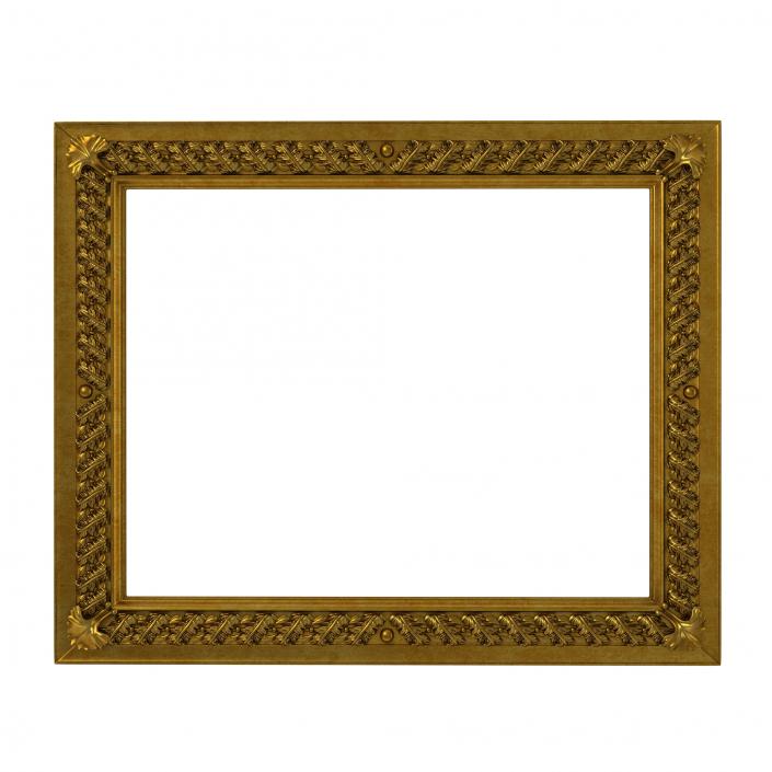 3D Baroque Picture Frame 8 model