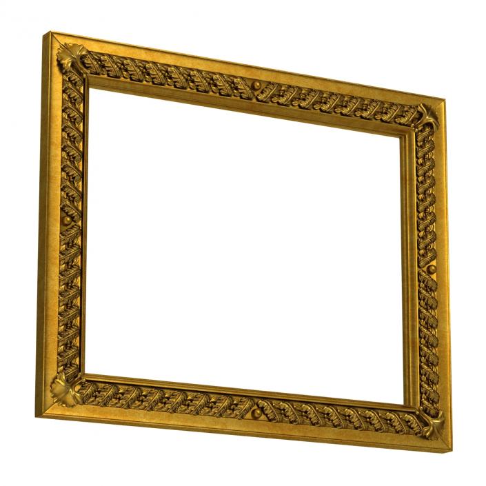 3D Baroque Picture Frame 8 model