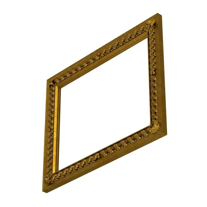 3D Baroque Picture Frame 8 model