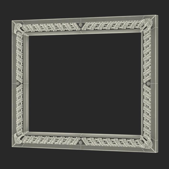 3D Baroque Picture Frame 8 model