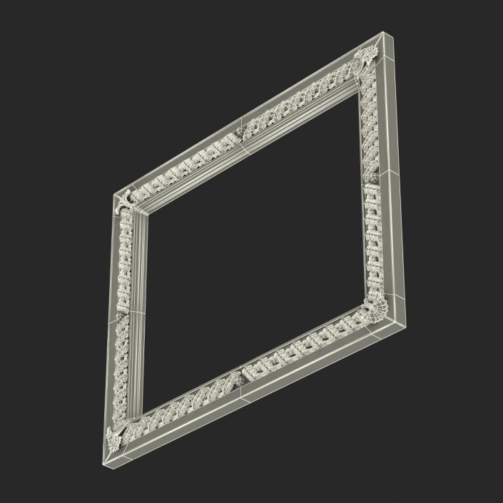 3D Baroque Picture Frame 8 model