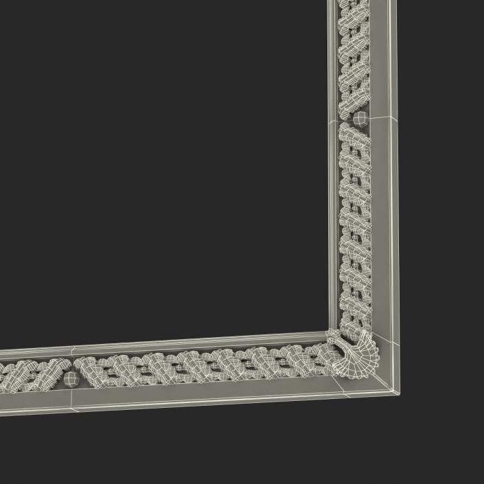 3D Baroque Picture Frame 8 model