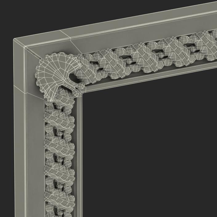 3D Baroque Picture Frame 8 model