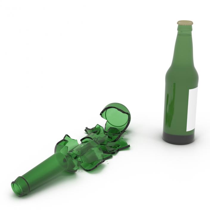 Beer Bottle Broken and New Collection 3D