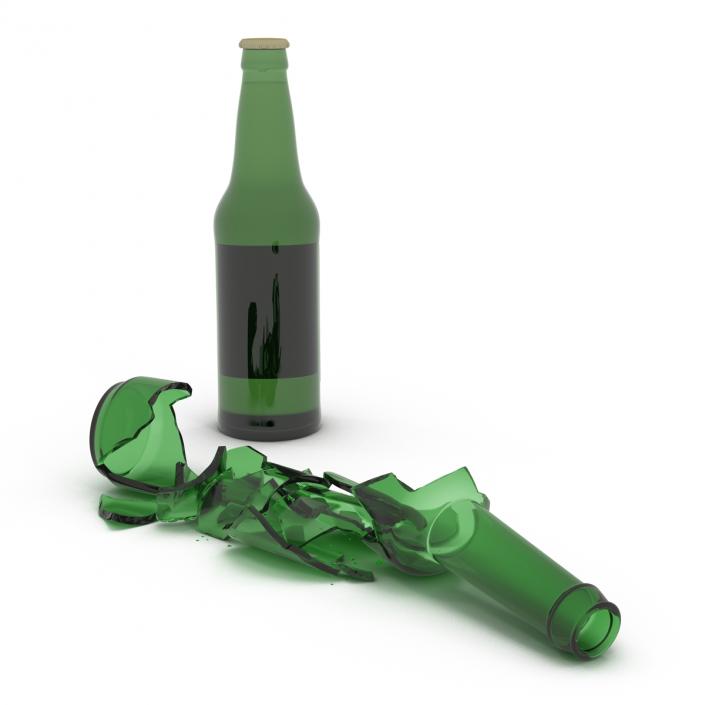 Beer Bottle Broken and New Collection 3D