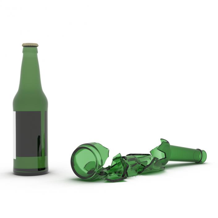 Beer Bottle Broken and New Collection 3D