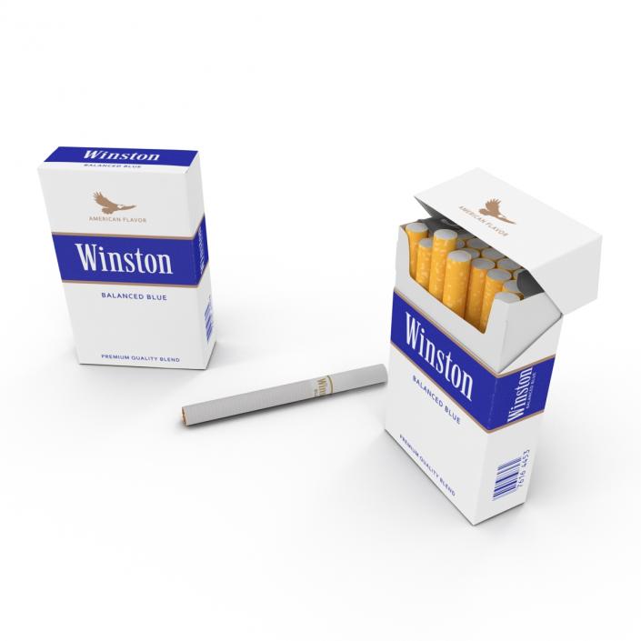 Cigarettes Winston Collection 3D model