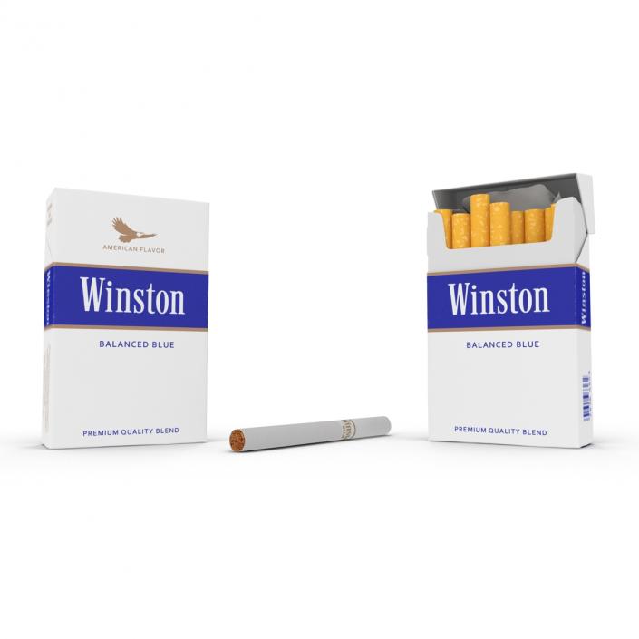 Cigarettes Winston Collection 3D model