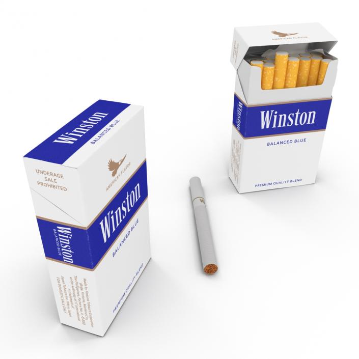 Cigarettes Winston Collection 3D model