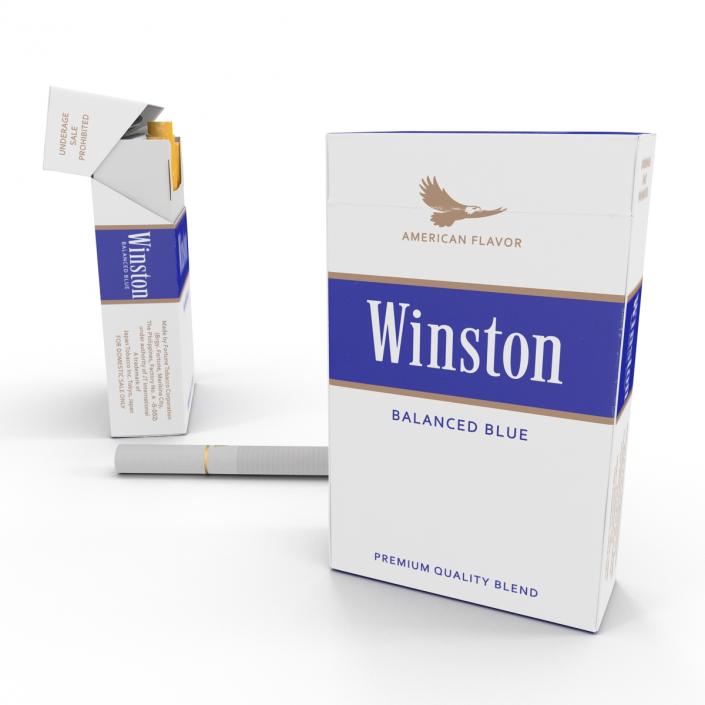 Cigarettes Winston Collection 3D model