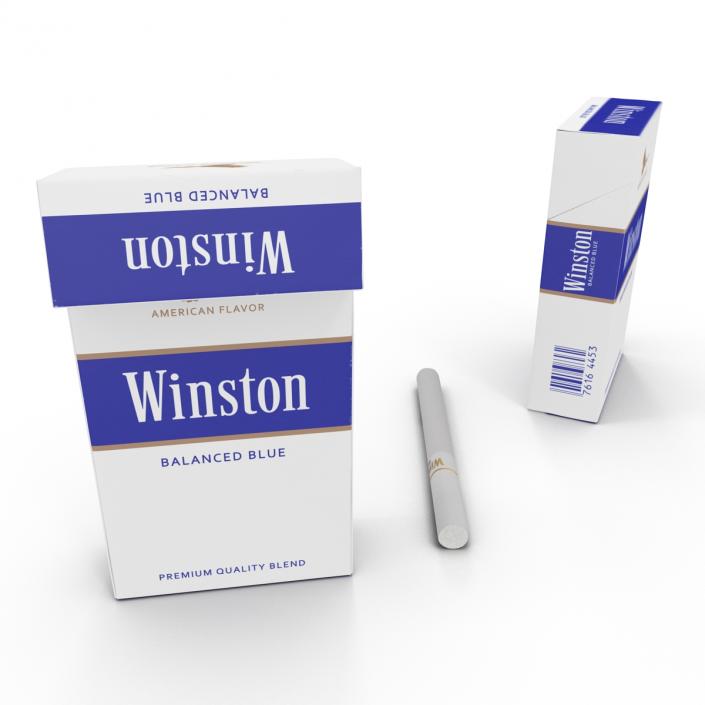 Cigarettes Winston Collection 3D model