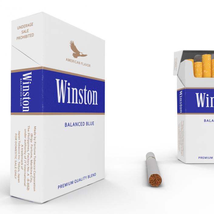 Cigarettes Winston Collection 3D model