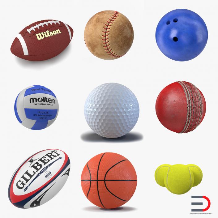 Sport Balls 3D Models Collection 3 3D model