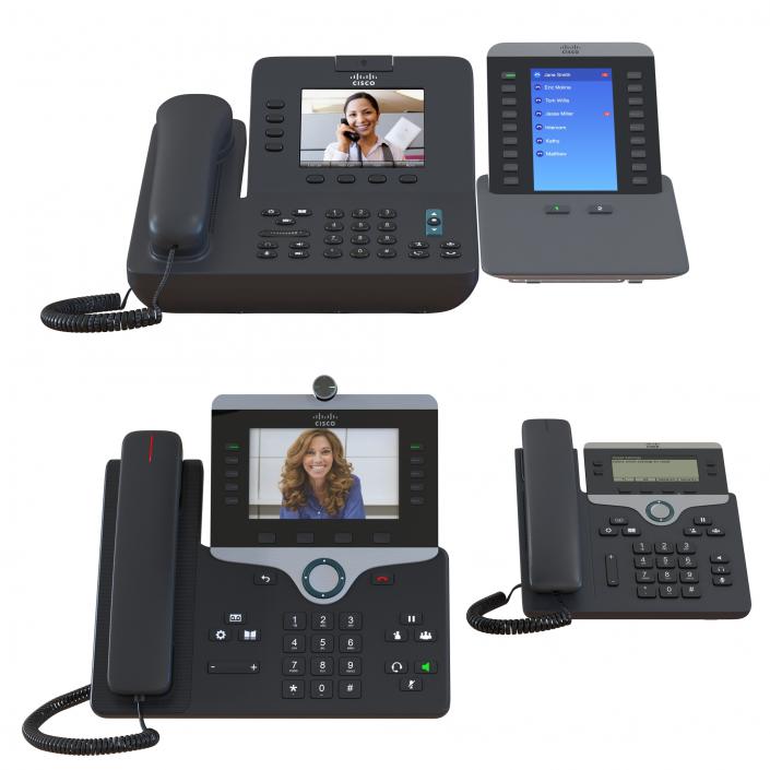 3D Cisco IP Phones Collection 3 model