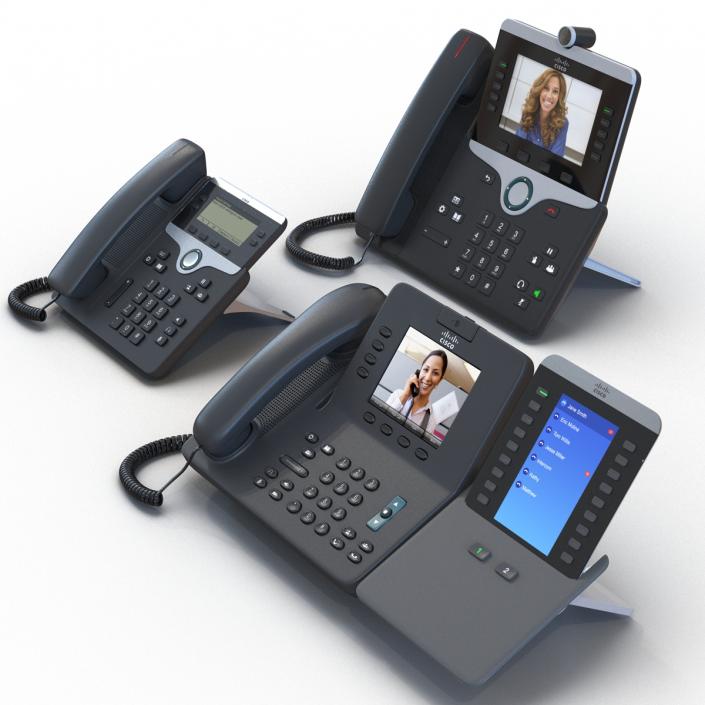 3D Cisco IP Phones Collection 3 model