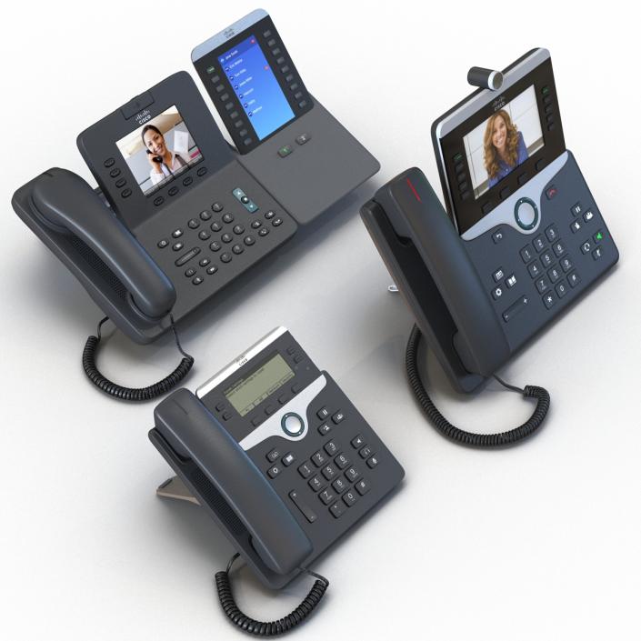 3D Cisco IP Phones Collection 3 model