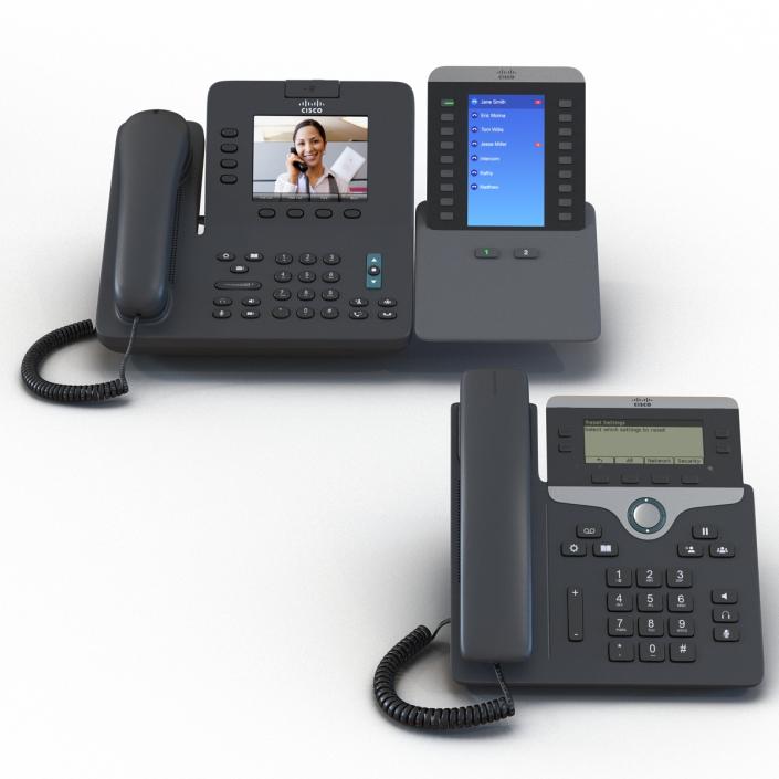 3D Cisco IP Phones Collection 3 model