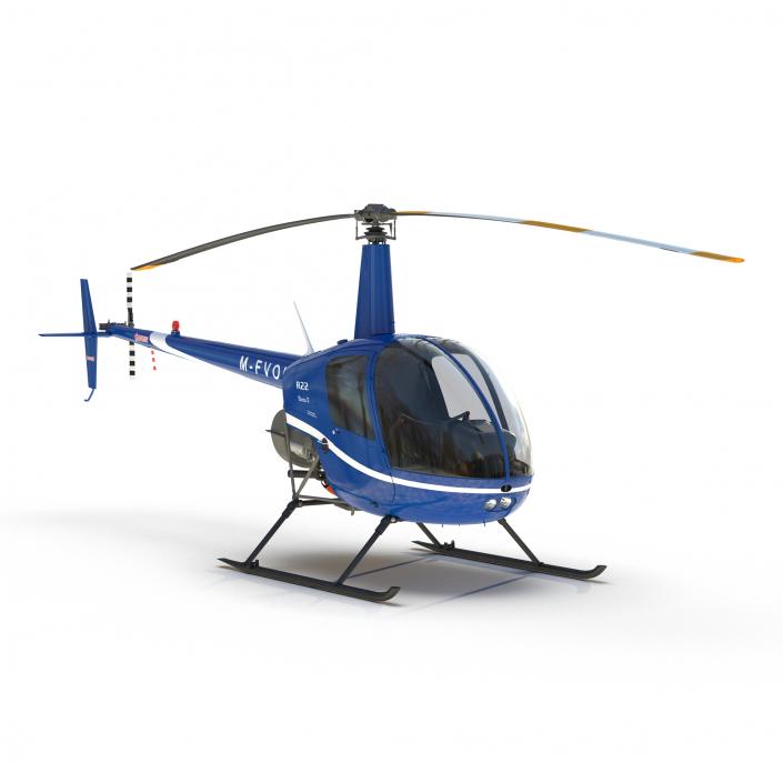 3D Helicopter Robinson R22 model