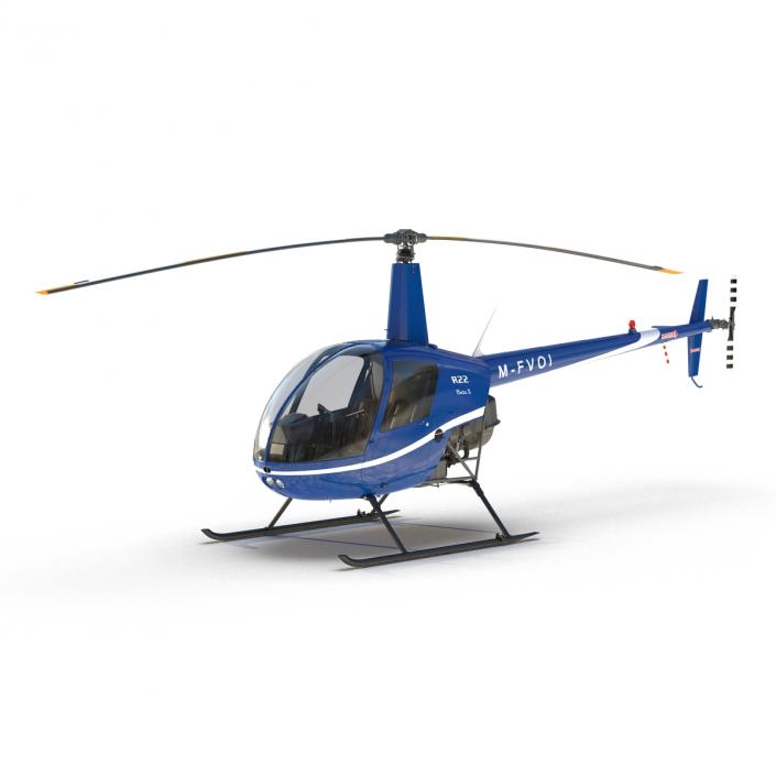 3D Helicopter Robinson R22 model