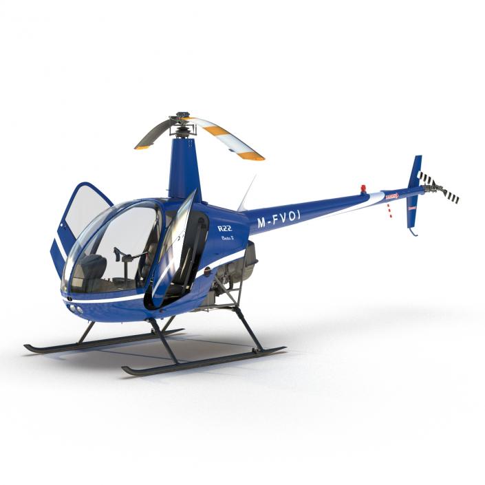 3D Helicopter Robinson R22 model