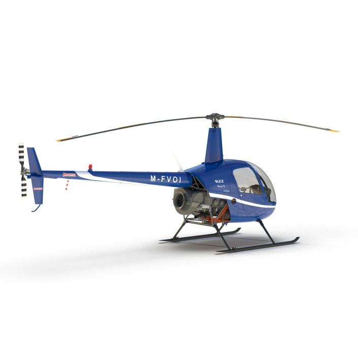 3D Helicopter Robinson R22 model