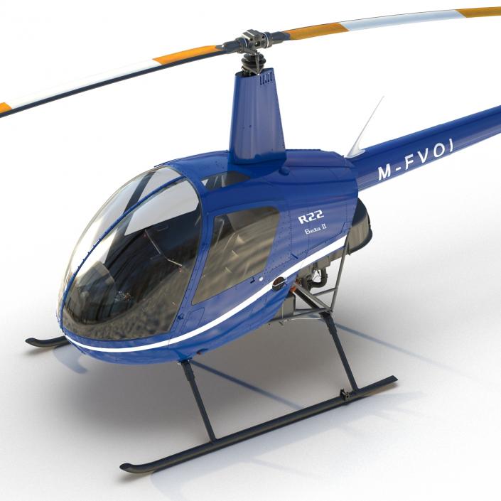 3D Helicopter Robinson R22 model