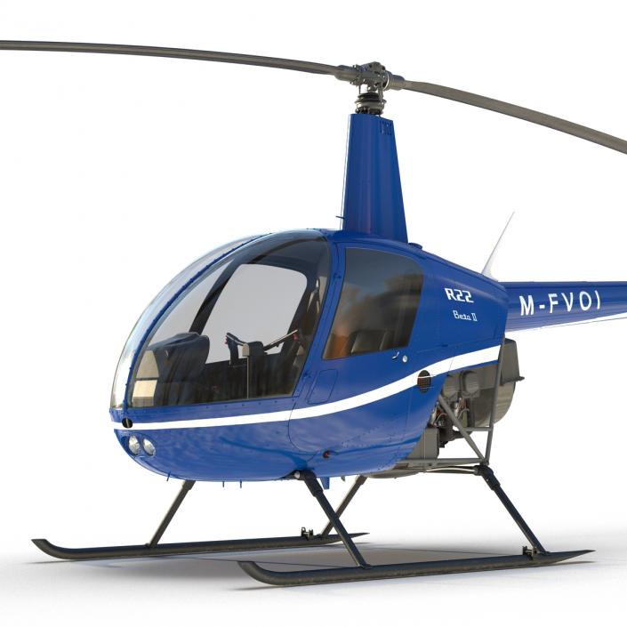 3D Helicopter Robinson R22 model