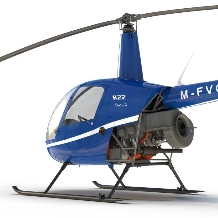 3D Helicopter Robinson R22 model