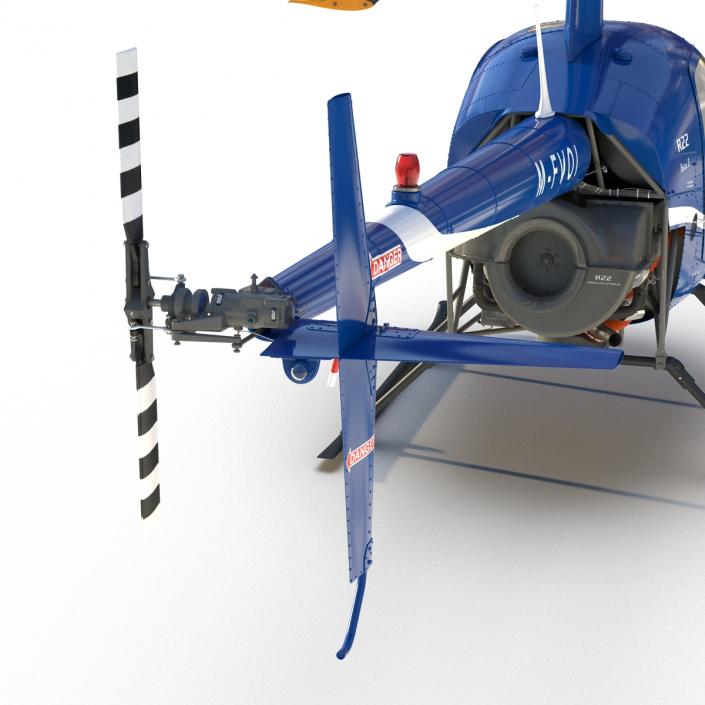 3D Helicopter Robinson R22 model