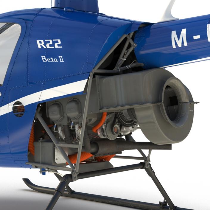 3D Helicopter Robinson R22 model