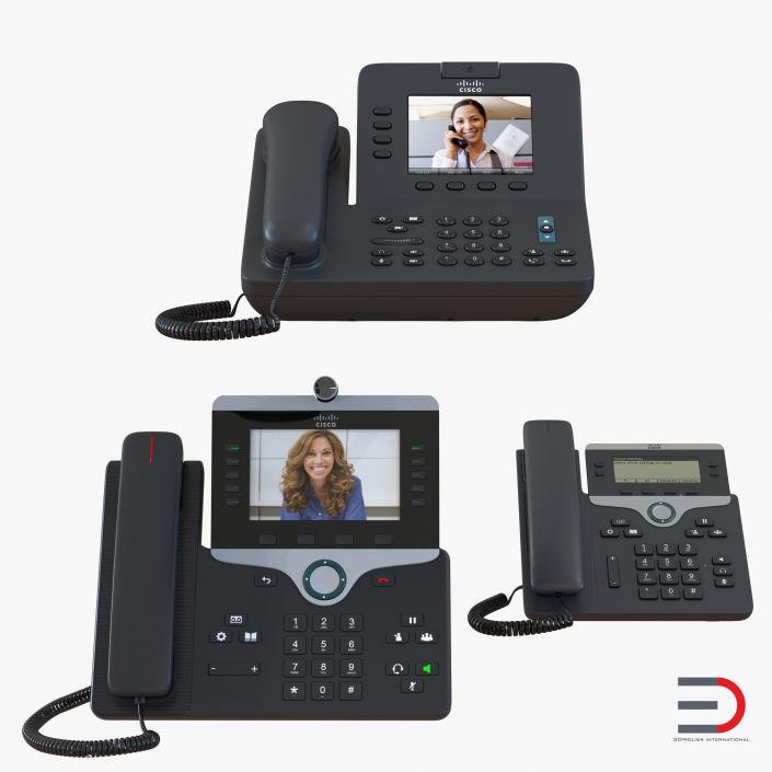 3D Cisco IP Phones Collection 2 model