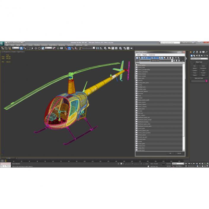 3D model Helicopter Robinson R22 Yellow