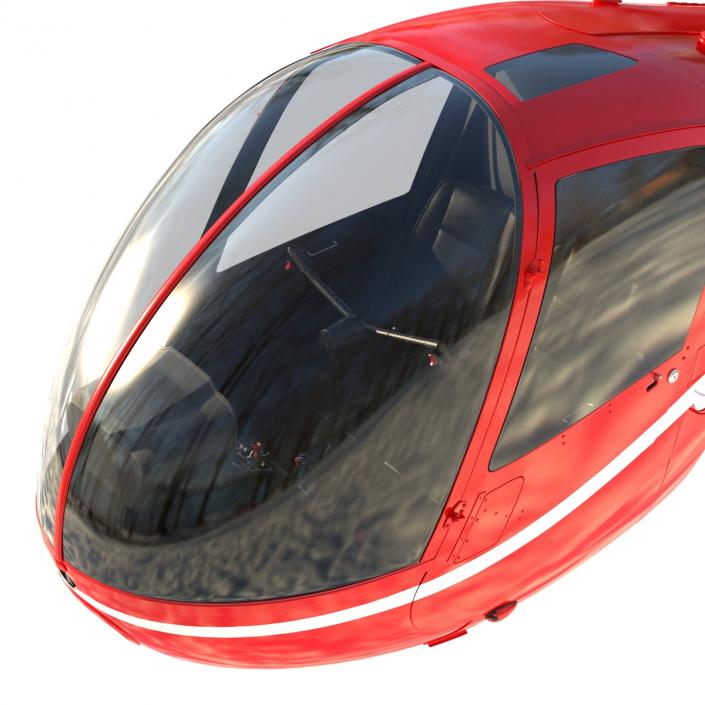 Light Helicopter Cockpit 3D model