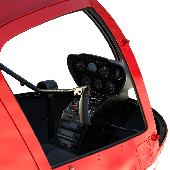 Light Helicopter Cockpit 3D model