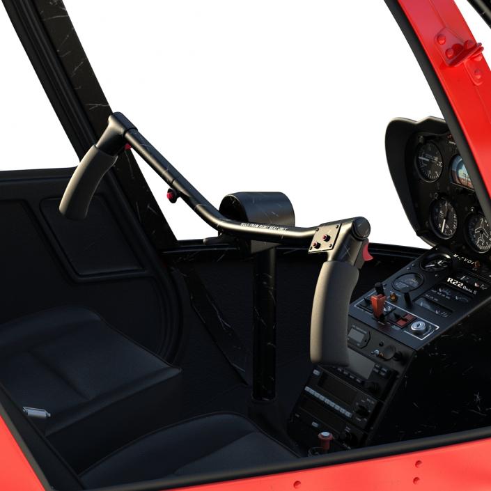 Light Helicopter Cockpit 3D model