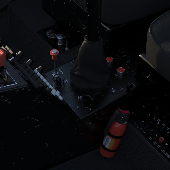 Light Helicopter Cockpit 3D model