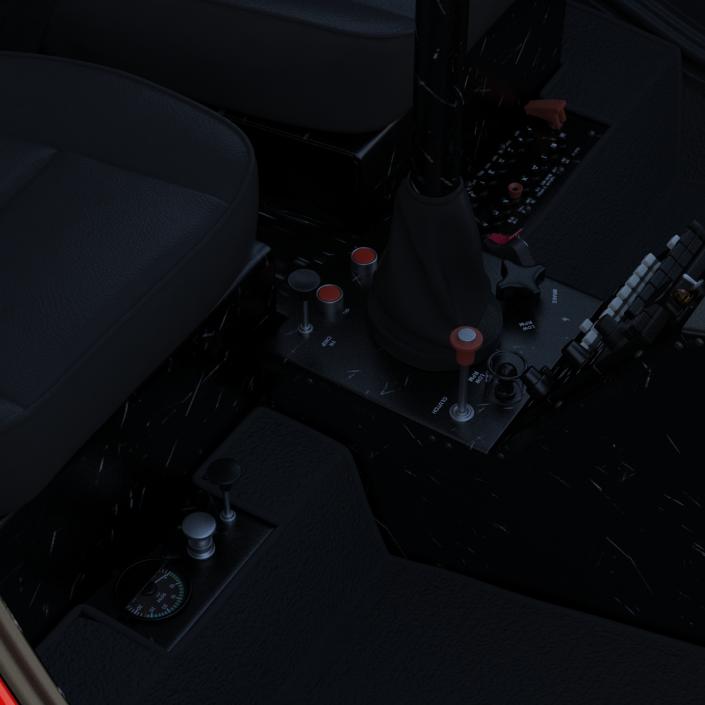 Light Helicopter Cockpit 3D model