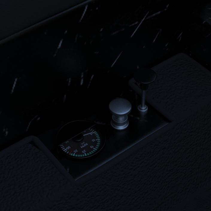 Light Helicopter Cockpit 3D model