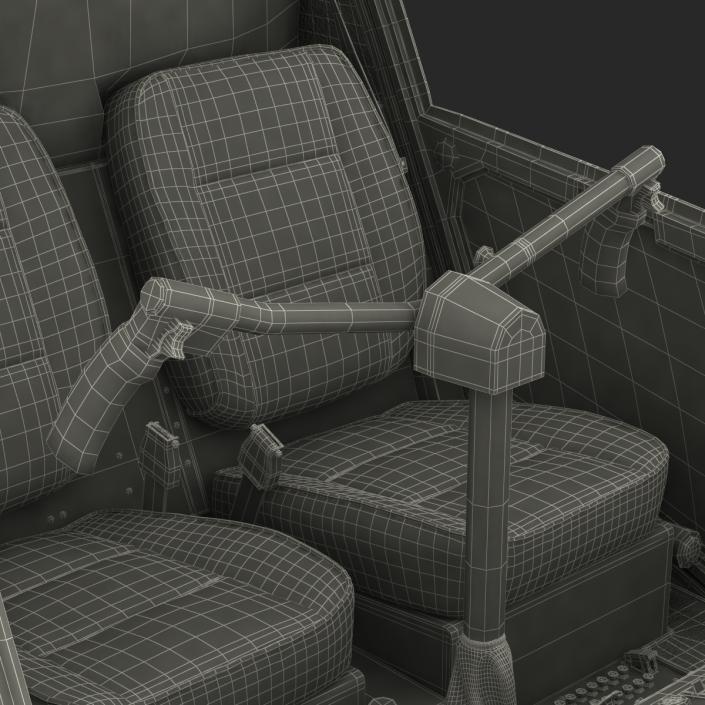 Light Helicopter Cockpit 3D model