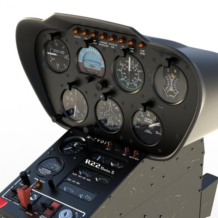 3D model Light Helicopter Control Panel