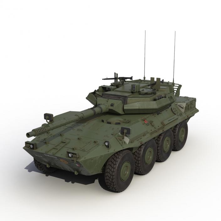 Wheeled Tank Destroyer B1 Centauro 3D model