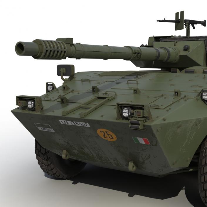 Wheeled Tank Destroyer B1 Centauro 3D model