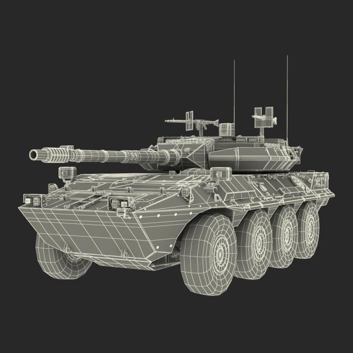 Wheeled Tank Destroyer B1 Centauro 3D model