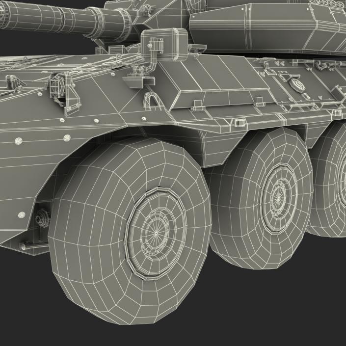 Wheeled Tank Destroyer B1 Centauro 3D model