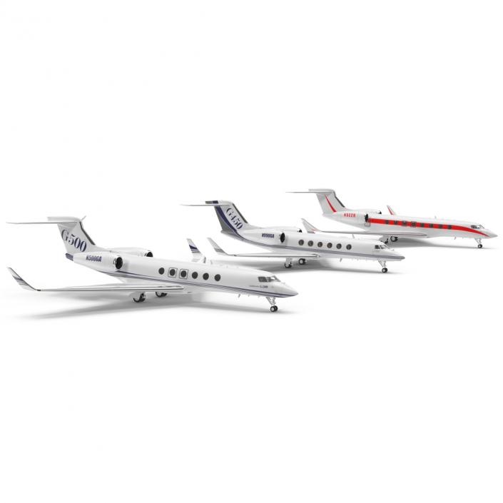 3D model Gulfstream Business Jets Collection